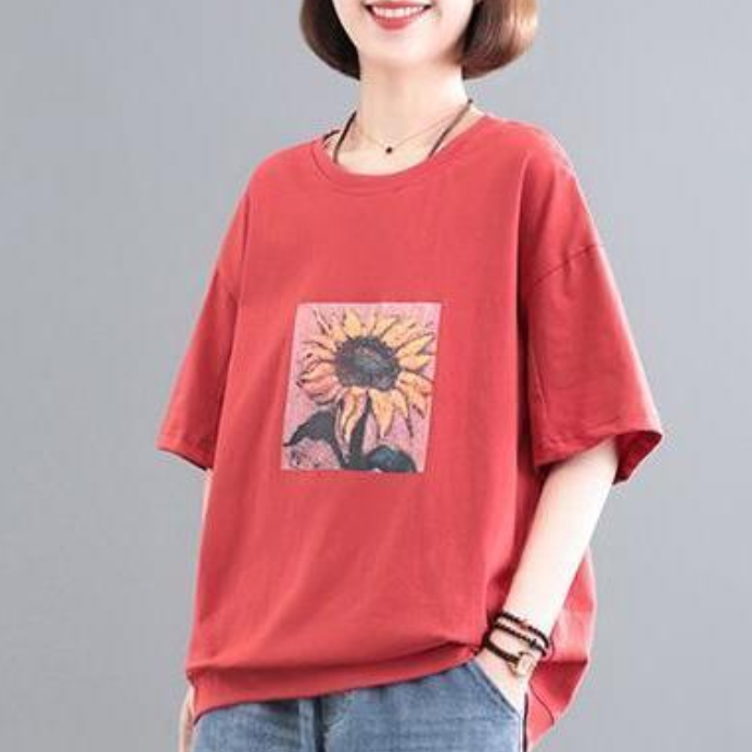 レッド/Tシャツ/単品