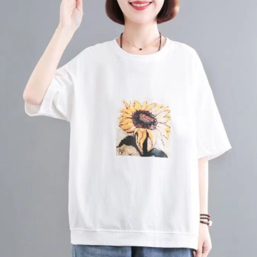 ホワイト/Tシャツ/単品